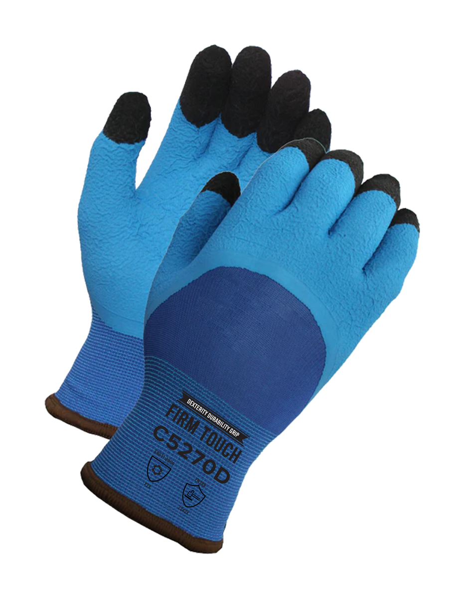 C5270D- Thermal Winter Blue foam latex coated gloves – Elite