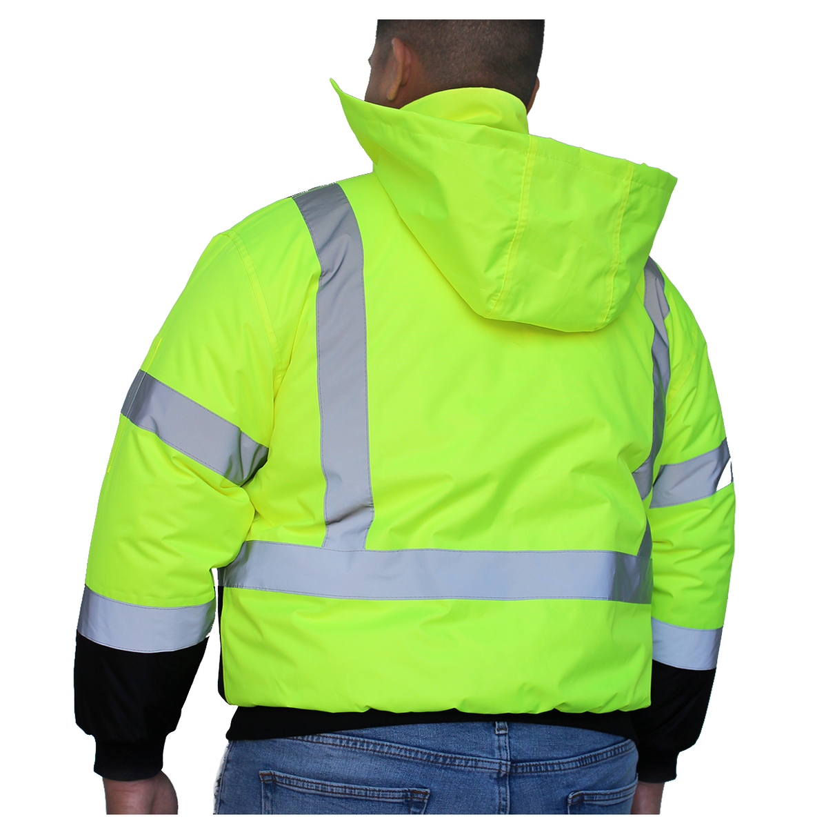 SV753FG- GLOW SHIELD Class 3 Bomber Jacket With Black Bottom