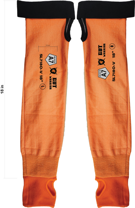 <b>SL718O-V</b>- Cut Warrior ANSI A7 Cut Resistant Sleeve with Velcro