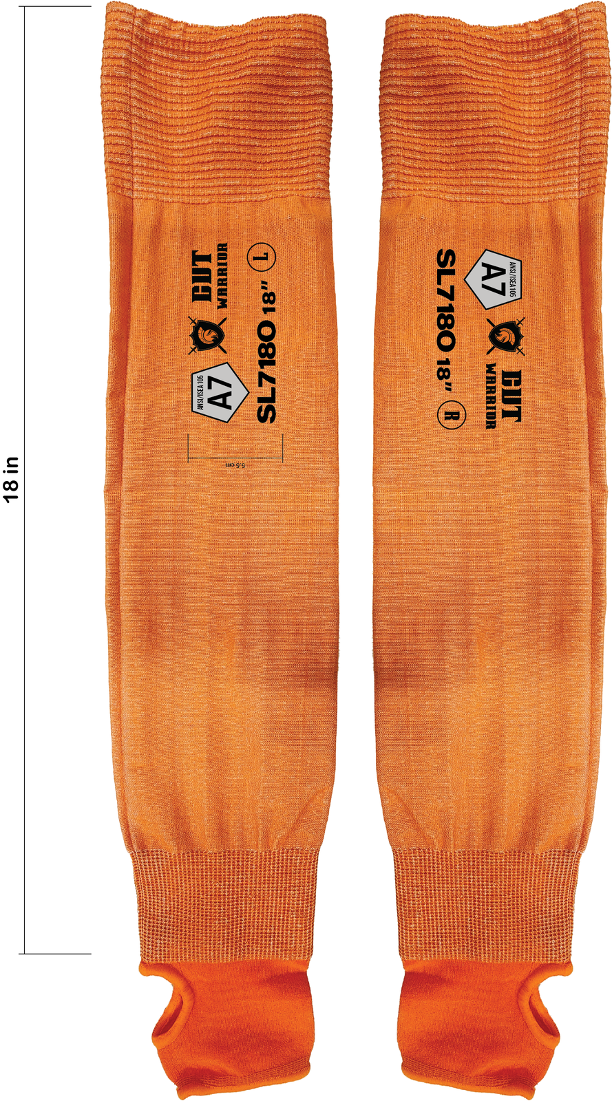 <b>SL718O</b>- Cut Warrior ANSI A7 Cut Resistant Sleeve