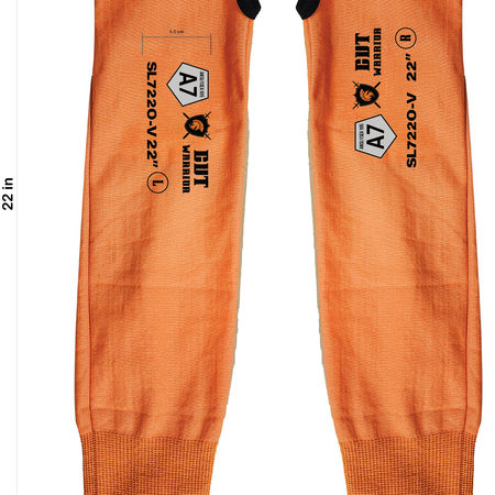 <b>SL722O-V</b>- Cut Warrior ANSI A7 Cut Resistant Sleeve with Velcro