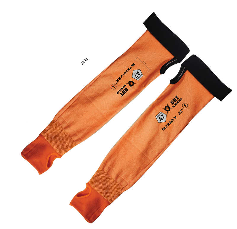 SL722O-V- Cut Warrior ANSI A7 Cut Resistant Sleeve with Velcro