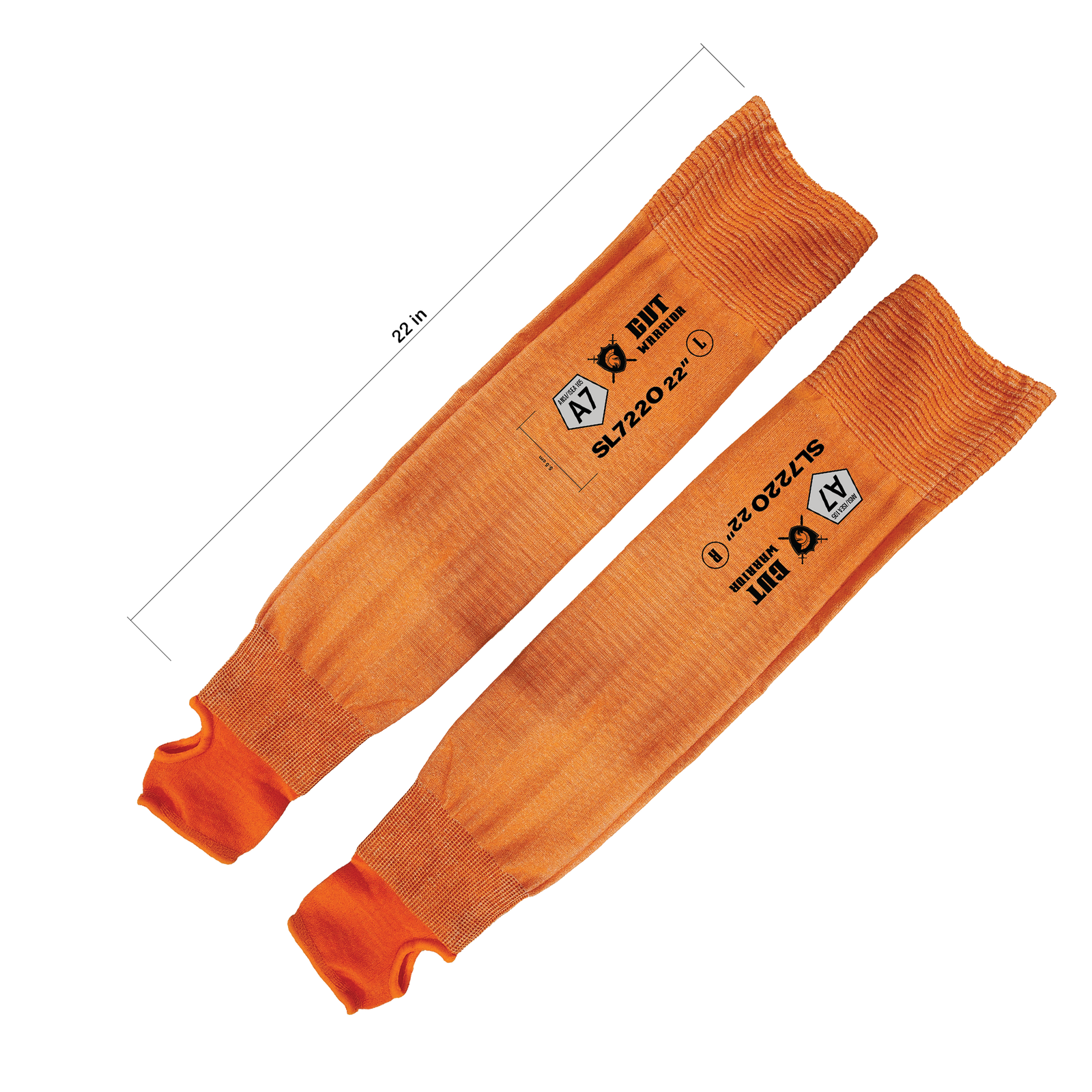 <b>SL722O</b>- Cut Warrior ANSI A7 Cut Resistant Sleeve