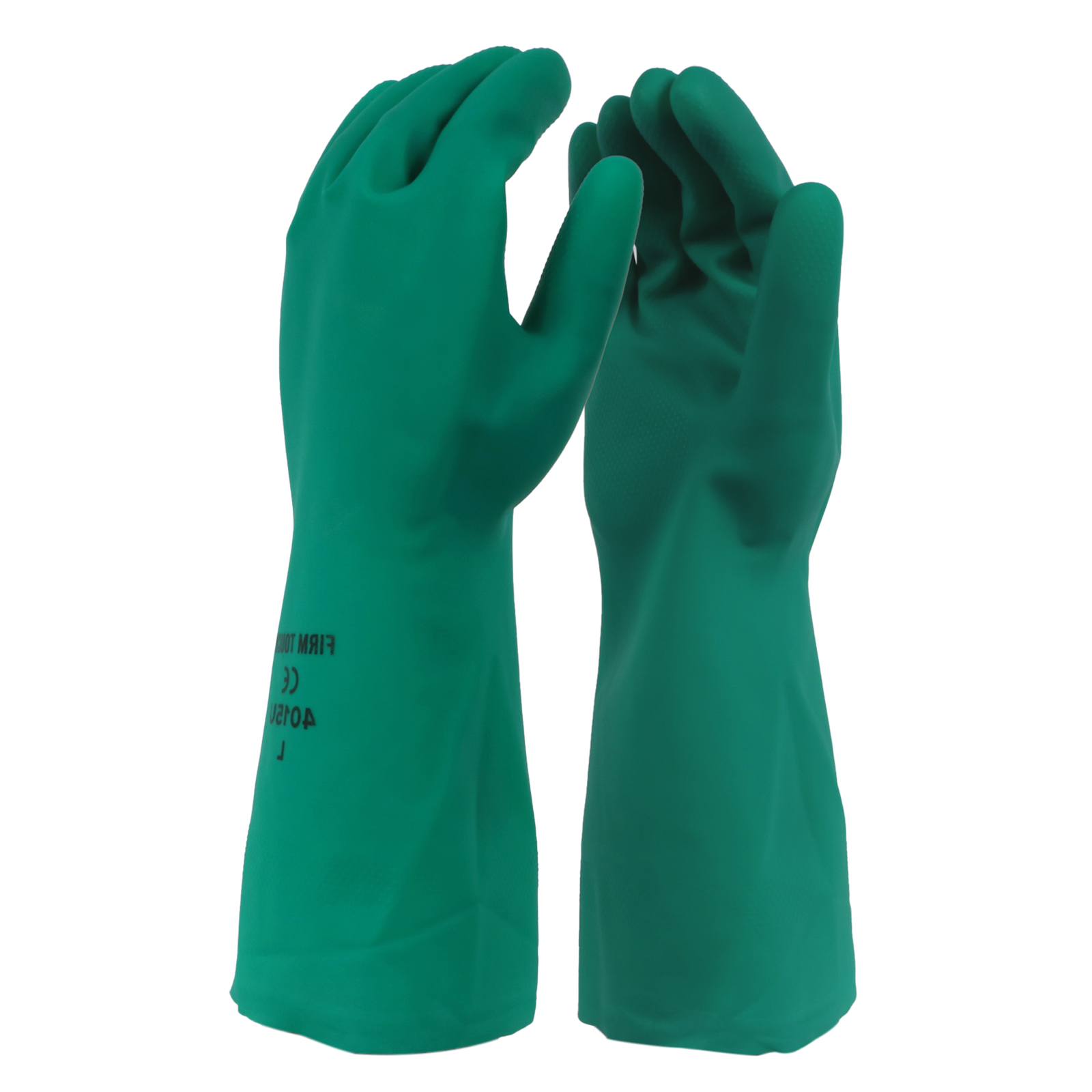 <b>4015U</b>- ELITE Green 15 Mil Nitrile Cotton Unlined Gloves