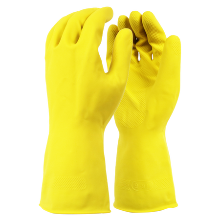 <b>4215</b>- ELITE Yellow 15 Mil Nitrile Cotton Flock lined Gloves