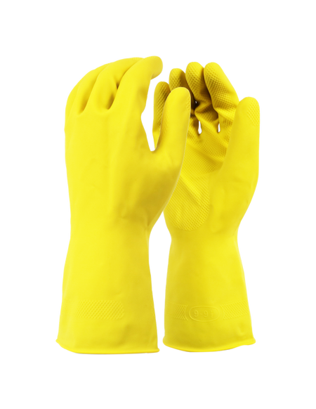 <b>4215</b>- ELITE Yellow 15 Mil Nitrile Cotton Flock lined Gloves