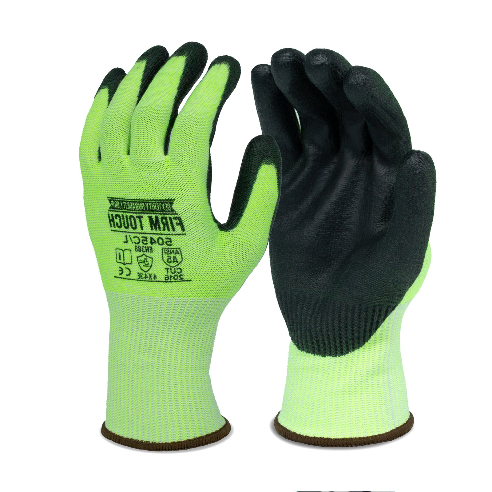 5045C- FIRM TOUCH (CUT A5) Green Polyurethane Palm Coated