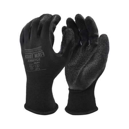 <b>5213BK</b>- FIRM TOUCH Textured Black Latex Coated - Black Shell