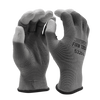 <b>5320</b>- FIRM TOUCH 13g grey polyester shell w/ 5 fingertip PU coated