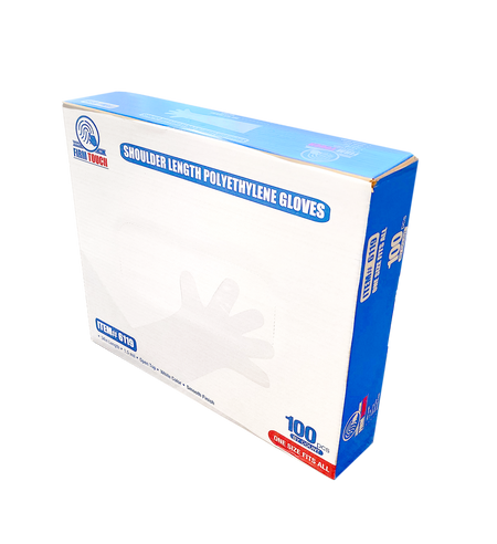 <b>6119</b>- FIRM TOUCH 1.5 Mil Shoulder Length Polyethene Gloves