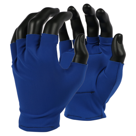 <b>8512FL</b>- Blue Fingerless Gel Palm Padded Impact Glove