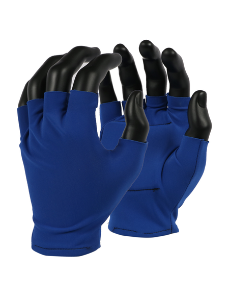 <b>8512FL</b>- Blue Fingerless Gel Palm Padded Impact Glove