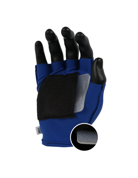 <b>8512FL</b>- Blue Fingerless Gel Palm Padded Impact Glove