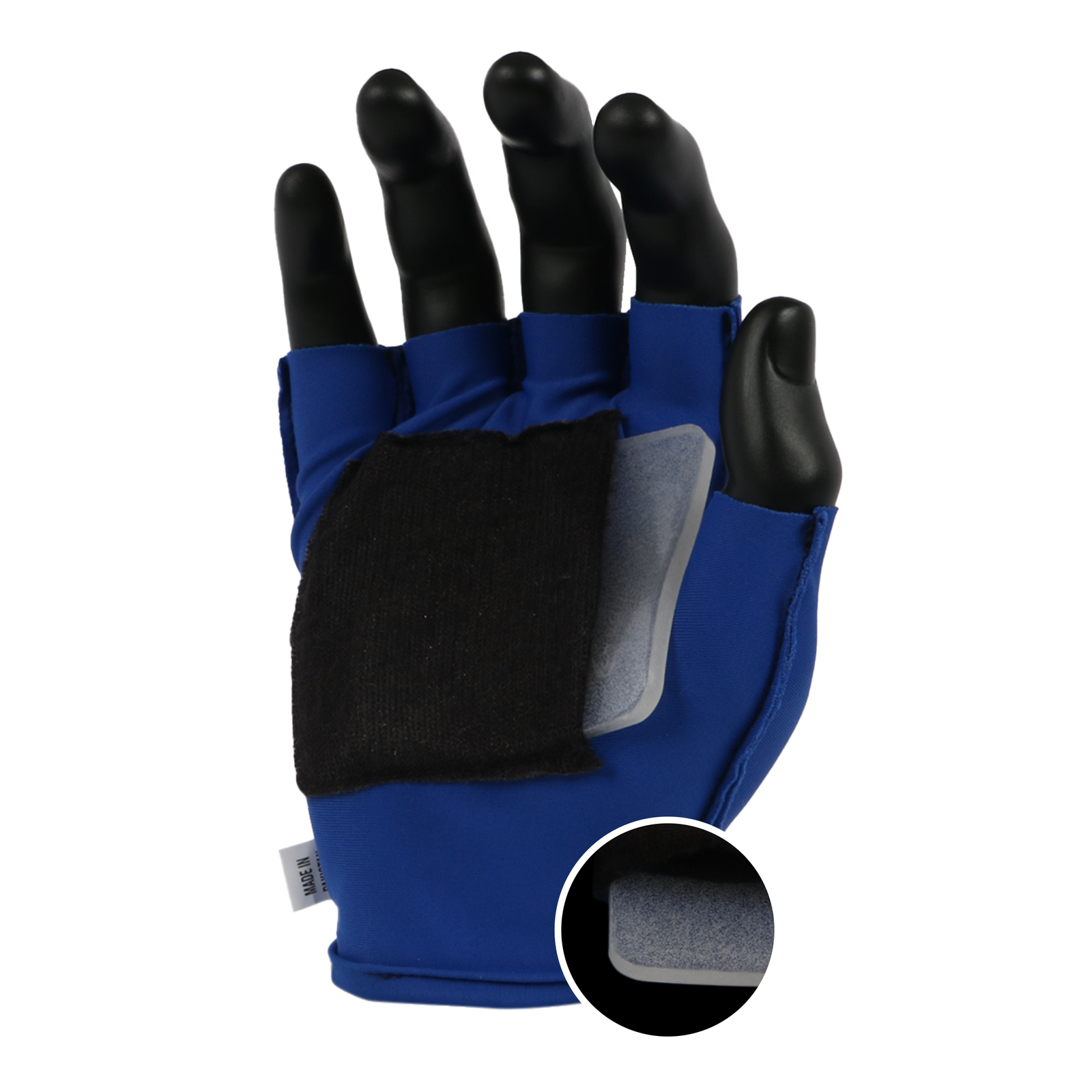 <b>8512FL</b>- Blue Fingerless Gel Palm Padded Impact Glove