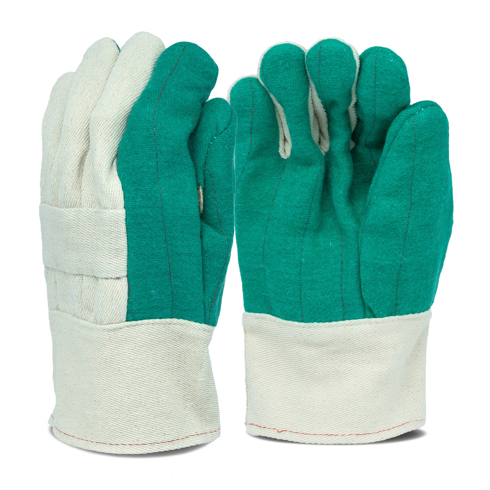 <b>8730GB</b> - Hot Mill Premium Green Cotton Gloves