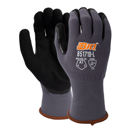 <b>B5171D</b> BIQ™ Cut A1 Double Dipped Black/Black Nitrile