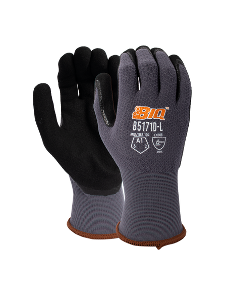 <b>B5171D</b> BIQ™ Cut A1 Double Dipped Black/Black Nitrile