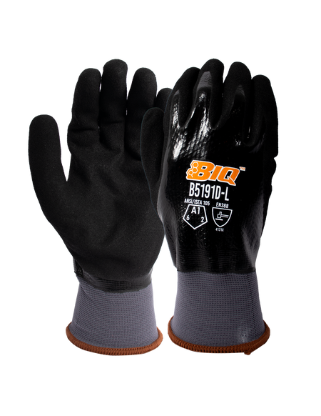 <b>B5191D</b> BIQ™ Cut A1 Fully Coated Double Dipped Black/Black Nitrile
