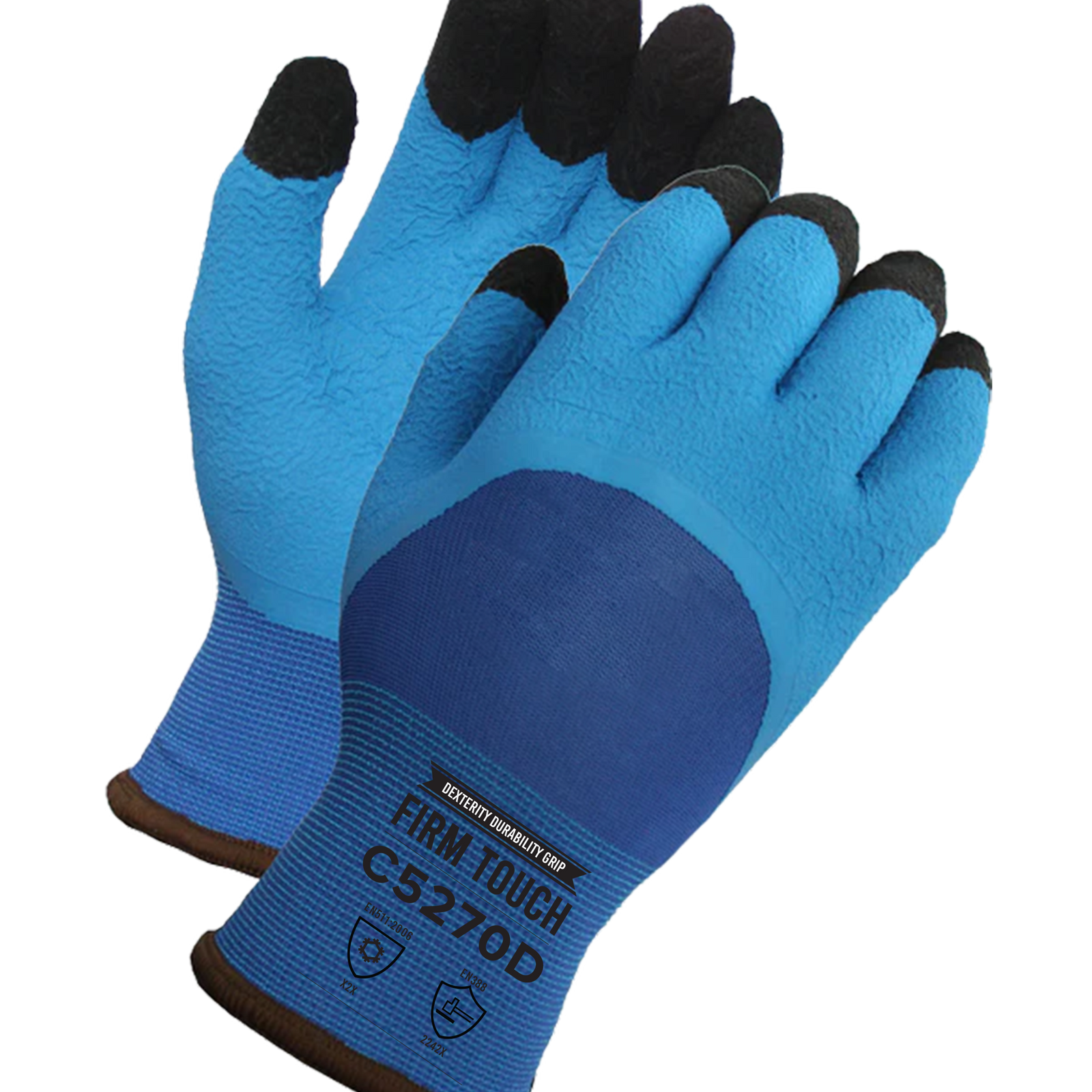 <b>C5270D</b>- Thermal Winter Blue foam latex coated gloves