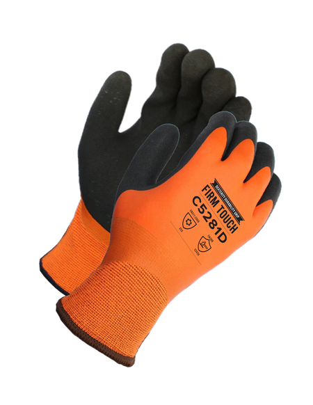 <b>C5281D</b>- Thermal Winter Orange latex coated gloves