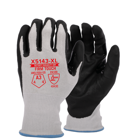 <b>X5143</b> Premium ANSI Cut 3 Nitrile White shell Black Coating