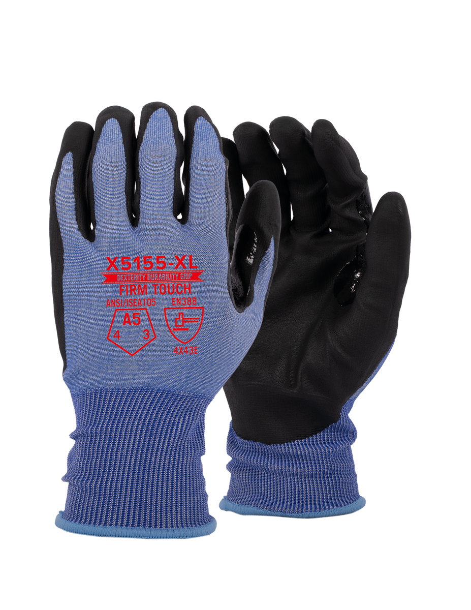 X5155 Premium ANSI Cut 5 Nitrile Blue shell Black Coating – Elite ...