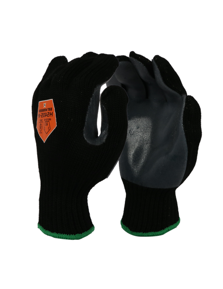 <b>H5405</b>- FIRM TOUCH (CUT A5) 10 Gauge ARAMID BLEND Knit Gloves with Silicone On Palm
