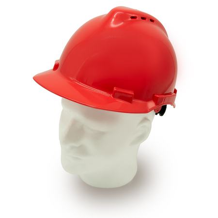 <b>HH20R4P</b> - 4 Points Ratchet Red Vented Hard Hat