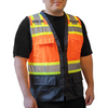 <b>SV762FO</b>- GLOW SHIELD Hi-Viz Orange Safety Vest With Panels