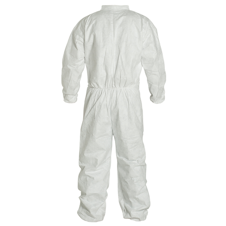 <b>TY125S WH</b>-DuPont™ Tyvek® 400 Coverall w/ Collar, Elastic Wrists, Elastic Ankles, Serged Seams, Storm Flap