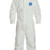 <b>TY125S WH</b>-DuPont™ Tyvek® 400 Coverall w/ Collar, Elastic Wrists, Elastic Ankles, Serged Seams, Storm Flap