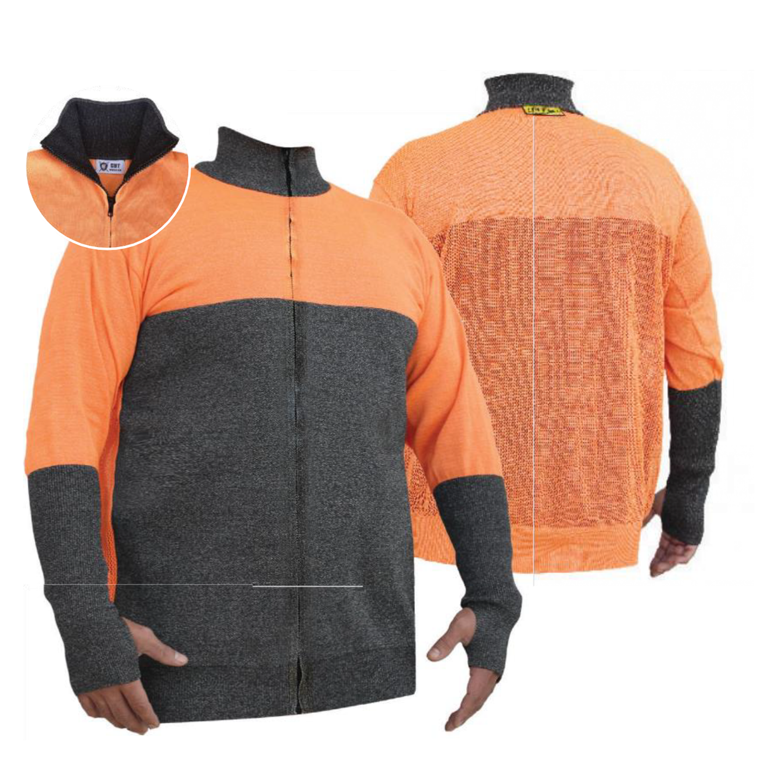 <b>U-300395</b>- Cut Resistant Zipper Sweater