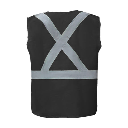 <b>SV711FBK</b>- GLOW SHIELD Black Safety Vest