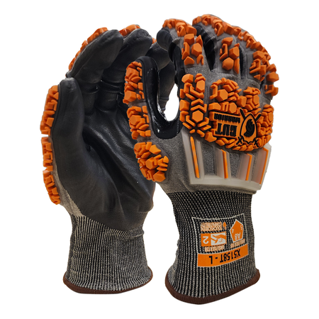<b>X5158T</b> Premium ANSI Cut 8 Nitrile Black/Grey shell Black Coating