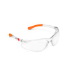 <b>100RT/C</b>- OPTIC MAX Clear Lens With Clear Frame Orange/Black Tips (Anti-Fog & Reader Options)