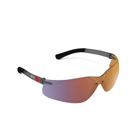 <b>100RT/BM</b>- OPTIC MAX Blue Mirror Lens With Grey Frame Orange/Black Tips