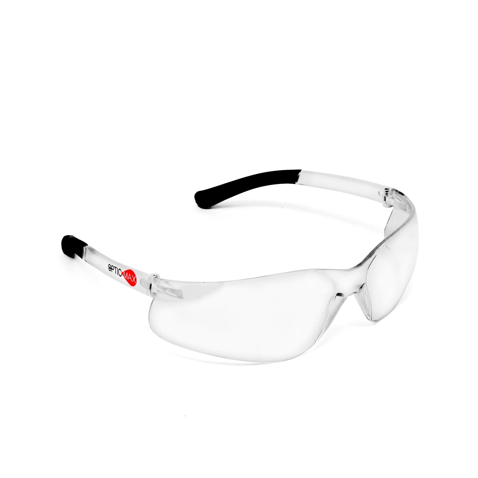<b>100RT/C</b>- OPTIC MAX Clear Lens With Clear Frame Orange/Black Tips (Anti-Fog & Reader Options)