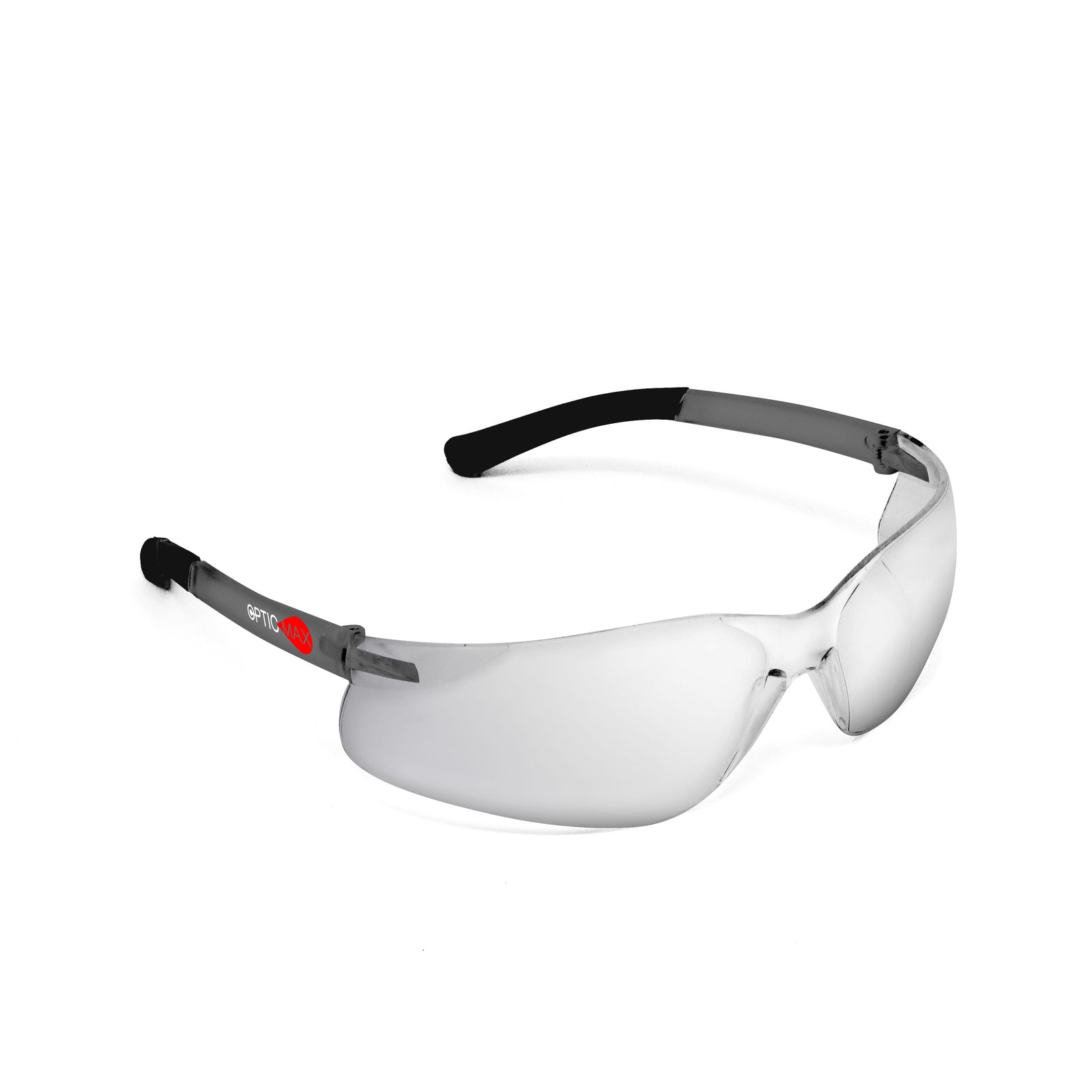 <b>100RT/SM</b>- OPTIC MAX Silver Mirror Lens with Grey Frame Orange/Black Tips