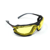 <b>140A</b>- OPTIC MAX Amber Lens with Black Frame Goggles
