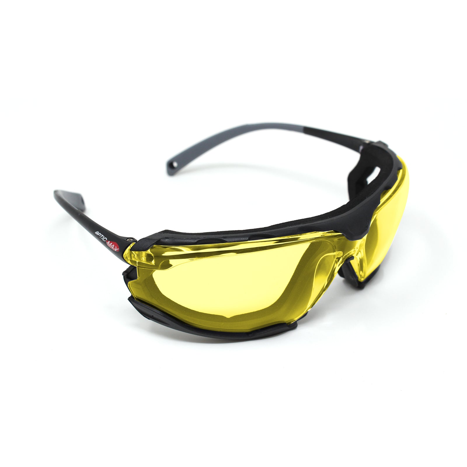 amber goggles 140A- OPTIC MAX Amber Lens with Black Frame Goggles – Elite Safety Products