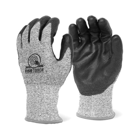 <b>5044C</b>- FIRM TOUCH (CUT A4) Black Polyurethane Palm Coated - High Cut resistant Shell
