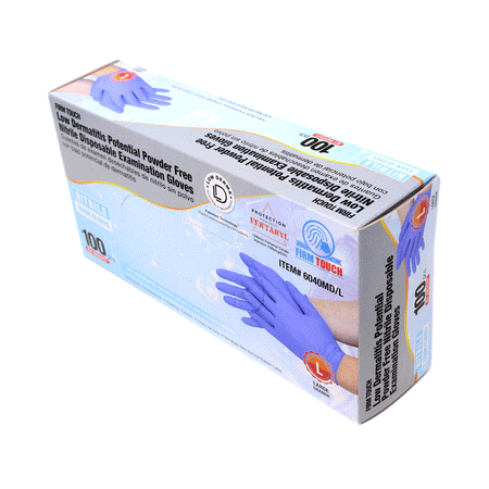 <b>6040MD</b>- FIRM TOUCH 4 Mil Nitrile Exam Grade with Chemo and Fentanyl Rated Protection
