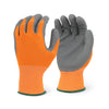 <b>620FO</b>- ELITE Grey Honeycomb Latex Foam Coated Gloves - Hi-Viz Orange Shell