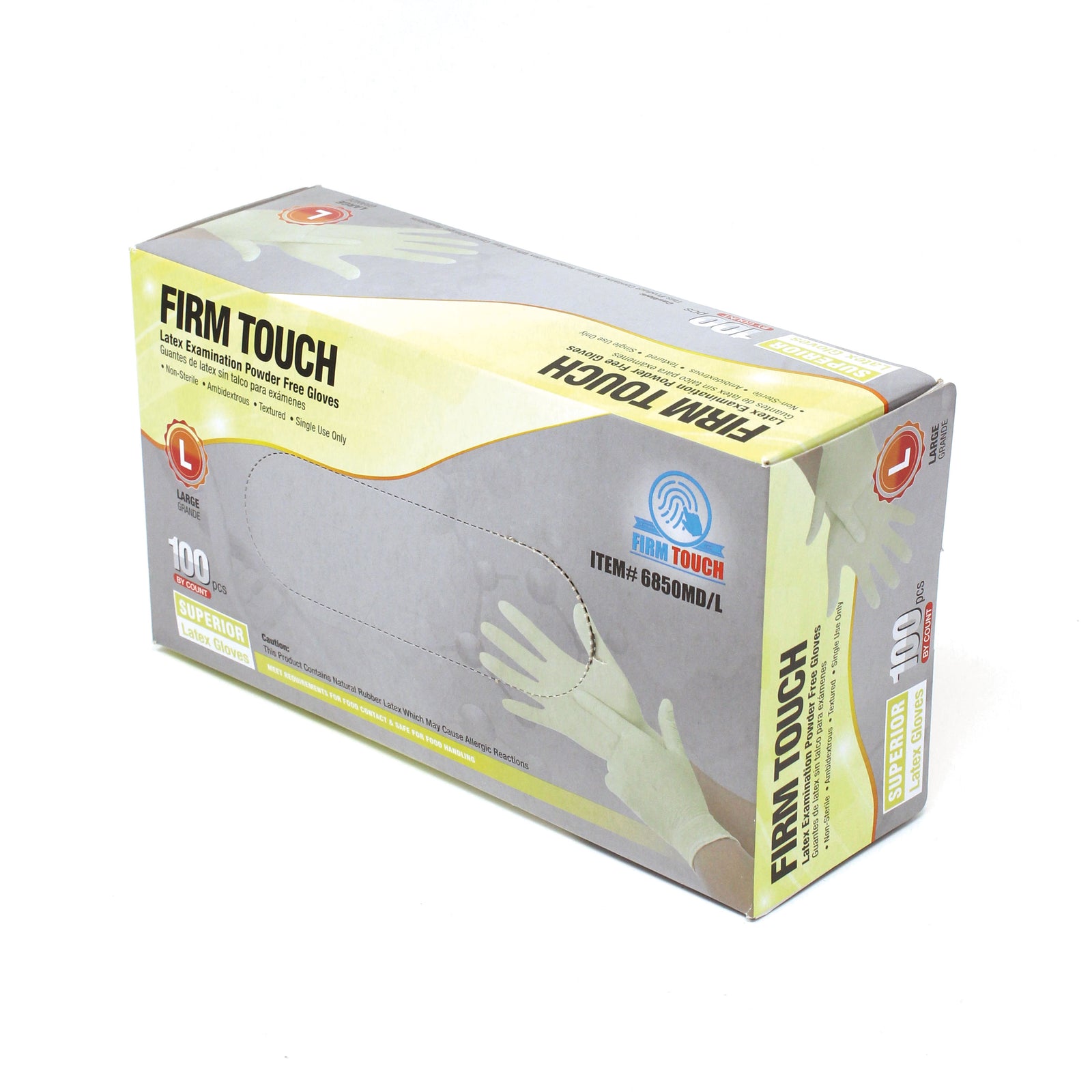 <b>6850MD</b>- FIRM TOUCH 6 Mil Latex Medical Examination Grade Powder Free (Cream)