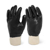 <b>7001</b>- ELITE KNIT WRIST SMOOTH FINISH BLACK PVC Chemical Resistant Gloves