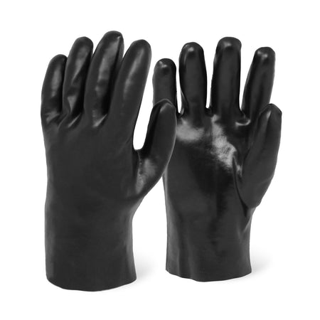 <b>7010</b>- ELITE 10" SMOOTH FINISH BLACK PVC Chemical Resistant Gloves