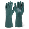 <b>7214</b>- ELITE 14" SANDY FINISH GREEN PVC Chemical Resistant Gloves