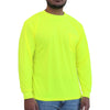 <b>HW200FG</b>- GLOW SHIELD Hi-Viz Lime Green Non Rated Long Sleeve Mesh T-Shirt