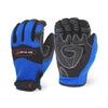 <b>MG401</b>- DEX SAVIOR (TOUCH) Premium Synthetic Reinforced Blue Mechanic Glove