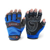 <b>MG403</b>- DEX SAVIOR Premium Synthetic reinforced Blue Mechanic Fingerless Glove
